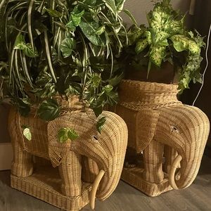 Antique India elephant side tables! The size is actually 7x 7.5